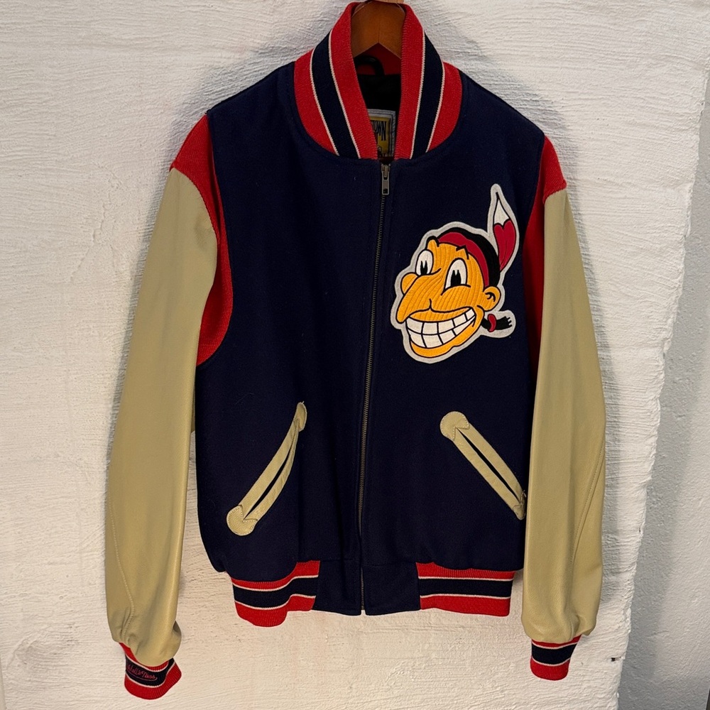 Mitchell & Ness Cooperstown Cleveland Indians Jacket Sz 40